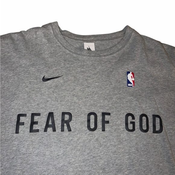 V Neck X Fear Of God T Shirt Nike Nba Fear Of God Mens L Shirt
